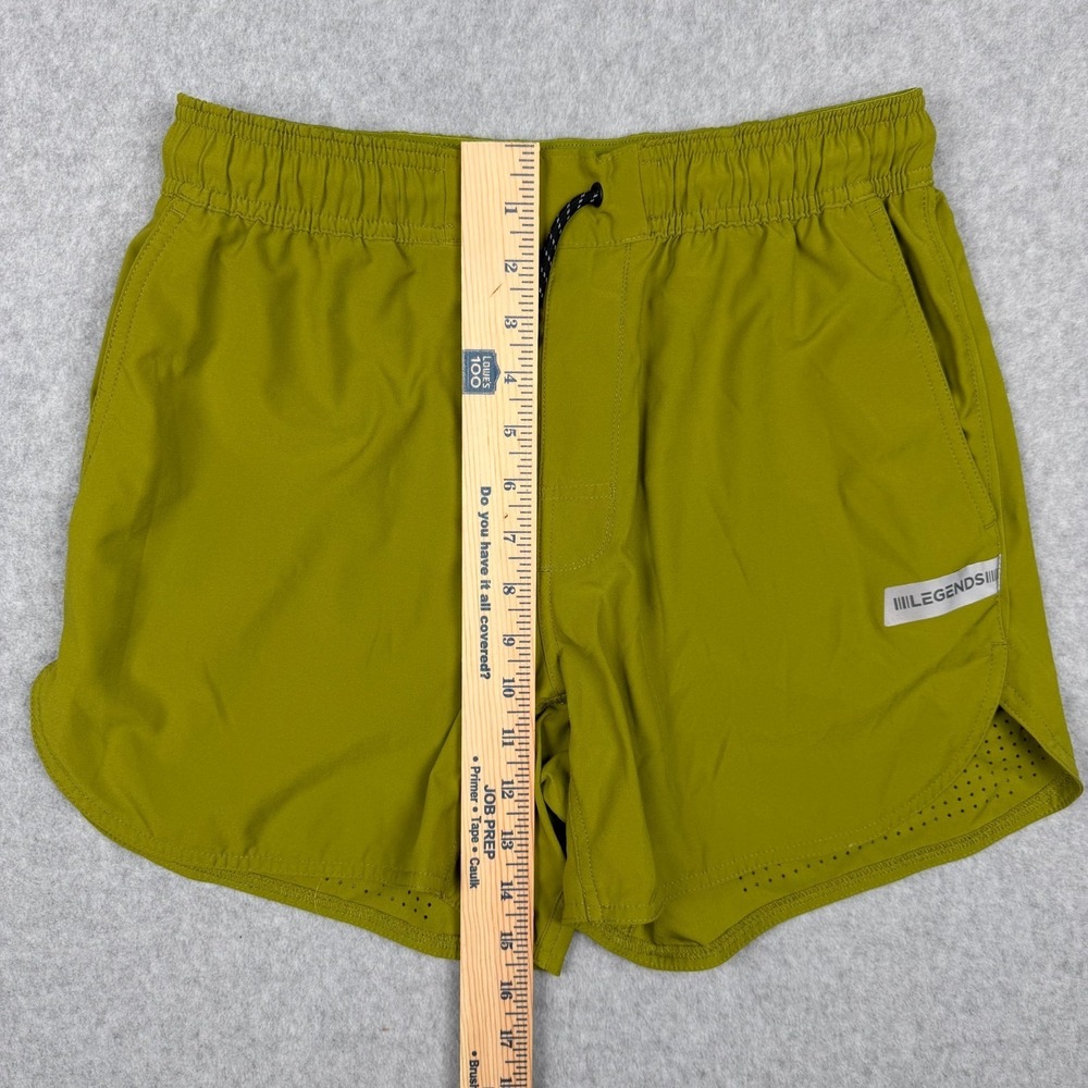 Legends Shorts Mens S Relay Lime Burst 7" Stretch Linerless Workout Activewear - Picture 15 of 16
